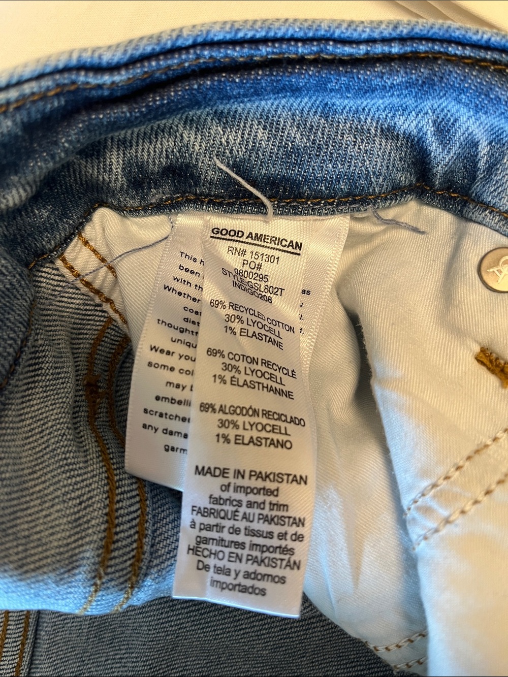 Good American Light Blue Flare Jeans - Picture 4 of 5